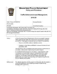 Traffic Enforcement and Management