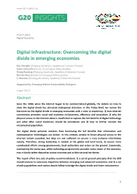 Digital Infrastructure: Overcoming the Digital Divide in Emerging Economies