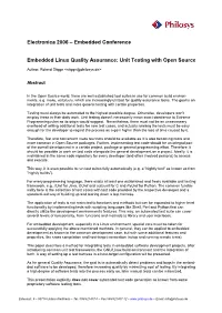 Embedded Linux Quality Assurance: Unit Testing with Open Source
