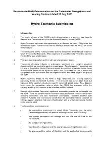 Hydro Tasmania Submission