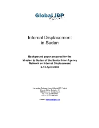 Internal Displacement in Sudan