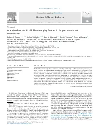 One Size Does Not Fit All: the Emerging Frontier in Large-Scale Marine