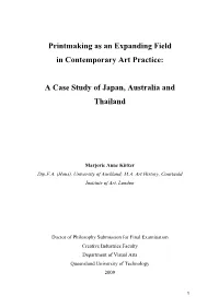 Printmaking As an Expanding Field in Contemporary Art Practice