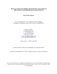 Re-Evaluation of Earthquake Potential and Source in the Vicinity of Newburyport, Massachusetts
