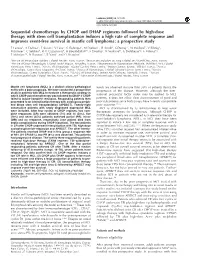 Sequential Chemotherapy by CHOP and DHAP Regimens Followed By