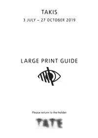 Takis Large Print Guide