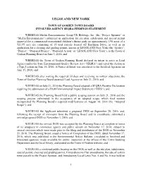 Town Board SEQRA Findings Statement