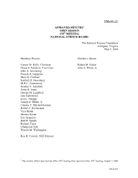Nsb-00-123 Approved Minutes Open Session 358 Meeting