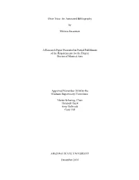 Oboe Trios: an Annotated Bibliography