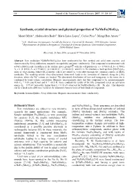 Synthesis, Crystal Structure and Physical Properties of Namnfe(Moo4)3