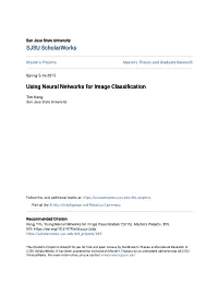 Using Neural Networks for Image Classification