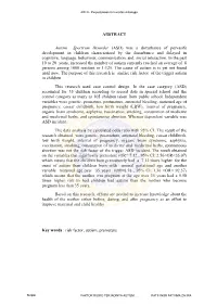 ABSTRACT Autism Spectrum Disorder (ASD)