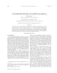 An Unconditionally Stable Scheme for the Shallow Water Equations*