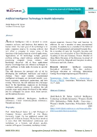 Artificial Intelligence Technology in Health Informatics