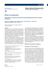 Bionic Reconstruction