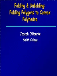 Folding & Unfolding: Folding Polygons to Convex Polyhedra