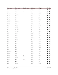 Kent County Naturalization Name Index, Baar to Bogg