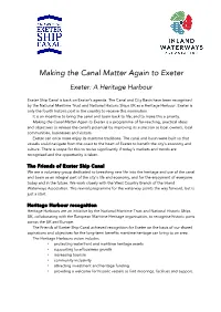 Making the Canal Matter Again to Exeter