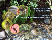 Mossom Creek 2017 Bioblitz Report