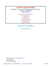 Passives in Lai and Mizo