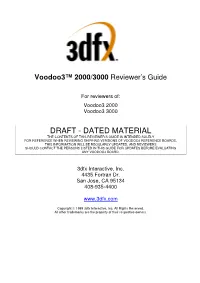 Voodoo 3 2000-3000 Reviewers Guide