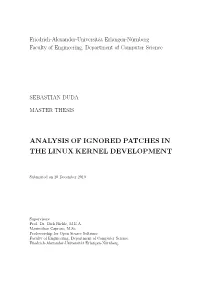 Analysis of Ignored Patches in the Linux Kernel Development