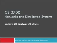CS 3700 Networks and Distributed Systems