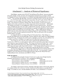Echo Bridge Historic Railing Reconstruction Attachment 1 – Analysis of Historical Significance