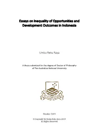 Finalrevised Essays on Inequality of Opportunities and Development