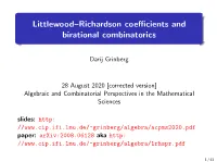 Littlewood–Richardson Coefficients and Birational Combinatorics