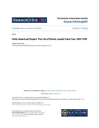 The Life of Patrick Joseph Clune Cssr 1864-1935
