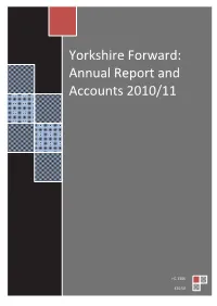 Yorkshire Forward: Annual Report and Accounts 2010/11