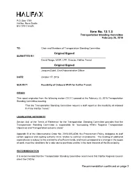 12.1.3 Feasibility of Onboard Wi-Fi for Halifax Transit
