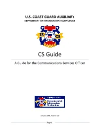 CS Guide a Guide for the Communications Services Officer