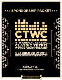 CTWC 2018 Sponsorship Packet