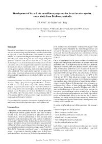 Development of Hazard Site Surveillance Programs for Forest Invasive Species: a Case Study from Brisbane, Australia