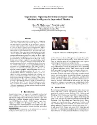 Exploring the Imitation Game Using Machine Intelligence in Improvised Theatre