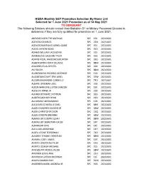 HQDA Monthly SGT Promotion Selection By-Name List Selected For