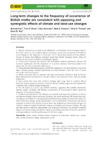 Long-Term Changes to the Frequency of Occurrence of British Moths Are Consistent with Opposing and Synergistic Effects of Climate and Land-Use Changes