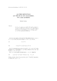 On the Definition of the Dual Lie Coalgebra of a Lie Algebra