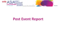 Post Event Report Dear Friends and Colleagues