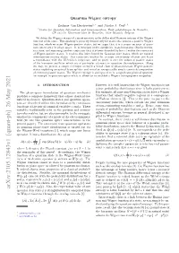Quantum Wigner Entropy