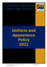 Uniform and Appearance Policy 2021