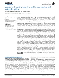 Update on 3-Iodothyronamine and Its Neurological and Metabolic Actions