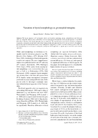 Variation of Hyoid Morphology in Geoemydid Terrapins