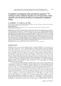 Preliminary Investigation of the Potential for Using the Cs Technique