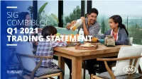 Sig Combibloc Q1 2021 Trading Statement