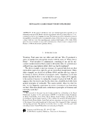 Signalling Games Select Horn Strategies