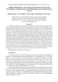 Three-Dimensional (3D) Ultrasound Investigations for Monitoring of the Second and Third Pregnancy Trimester in Goats