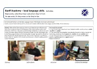 Banff Academy – Local Language Skills. Staff Edition. Your Words, What They Mean and Where They’Re From
